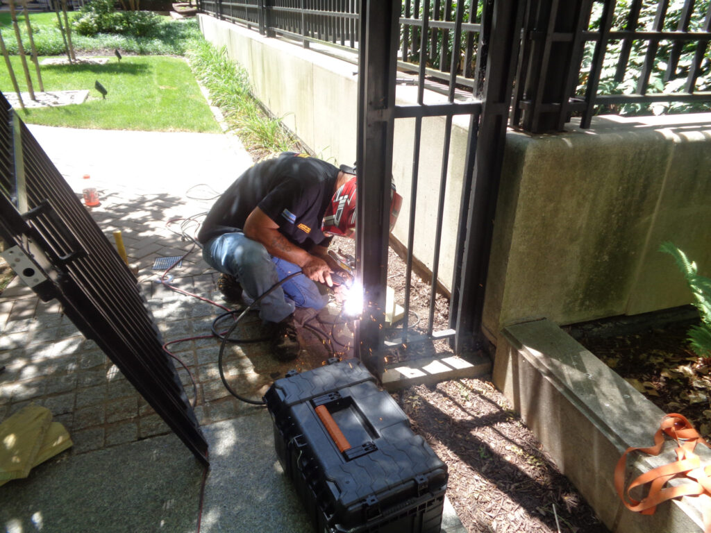 Welding Wrought Iron Security Gate